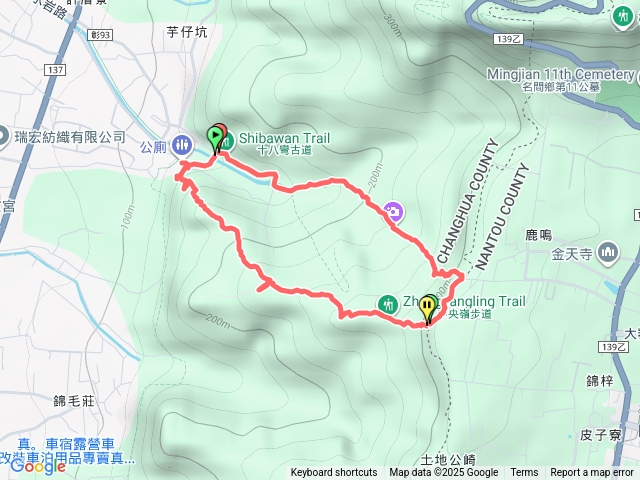 中央嶺十八彎古道