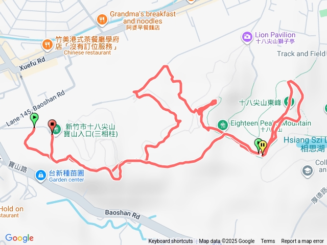 新竹市十八尖山西峰、主、東峰