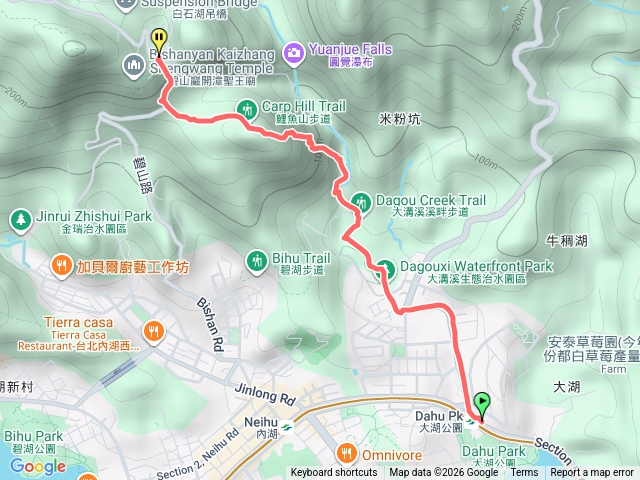 大湖公園-大溝溪-鯉魚山-玄明宮