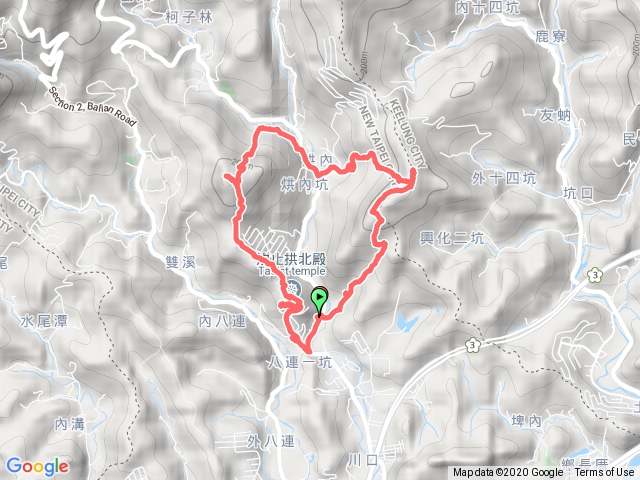 刣狗寮山、圍貓尖、北港山、三秀山、拱北殿o型