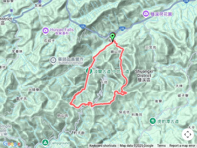 威惠廟-中坑古道-北豹子廚山-柑腳山-崩山坑古道O型