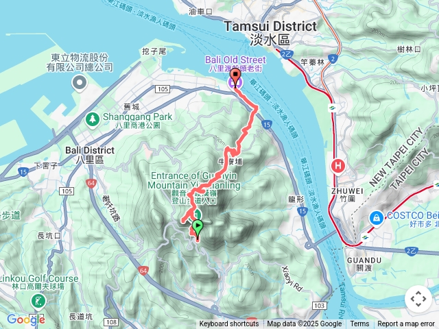 2025-0228 凌雲寺_雙亭_小鷹尖_硬漢嶺_牛寮埔_八里渡船頭