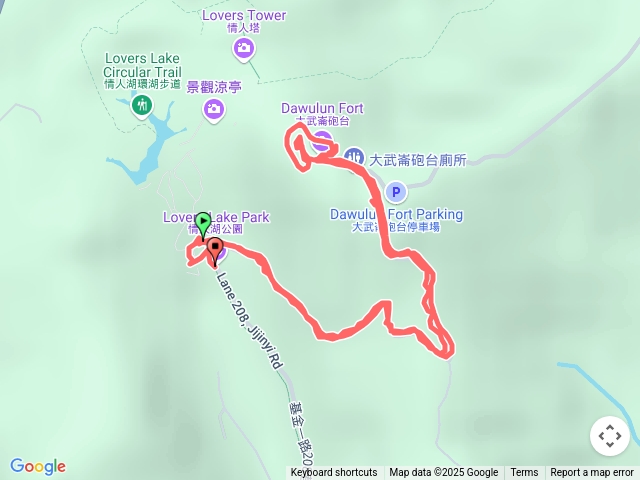 情人湖、大武崙炮台、大武崙山步道