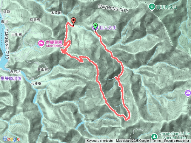 2025 1024-1026 雪山坑溪溯登烏石坑山 - 遠藤山東峰U型