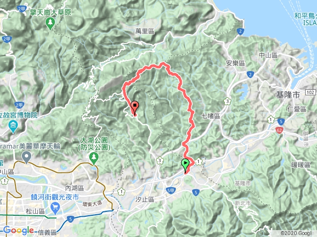 20181115五堵站登  華新尖西南峰,仙洞湖山,赤皮湖山,七分寮山,友蚋山南峰 下柯子林茶莊