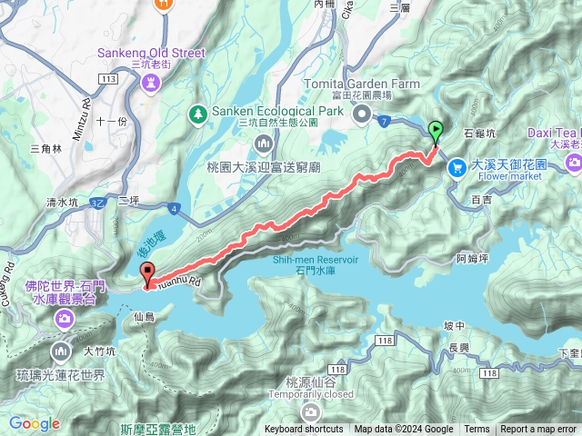 百吉，溪州山，石門水庫預覽圖