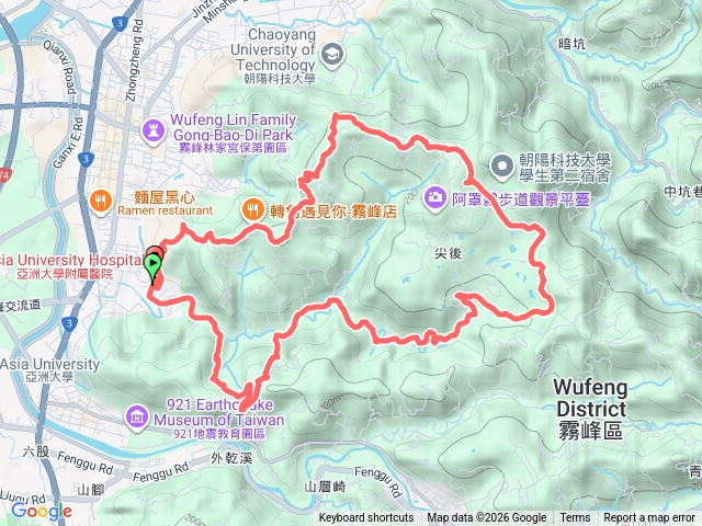 霧峰省議會、好漢坡、尖後、阿罩霧山O繞預覽圖