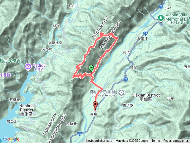 甲仙阿里關山縱走(甲仙)圓山O繞20251129預覽圖