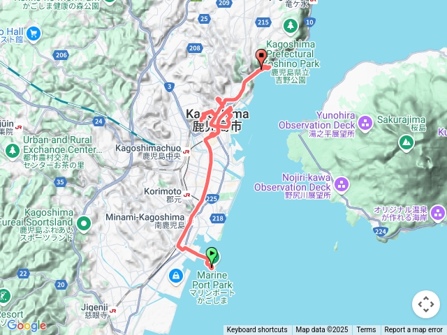 2025.05.50鹿兒島港往仙嚴園軌跡