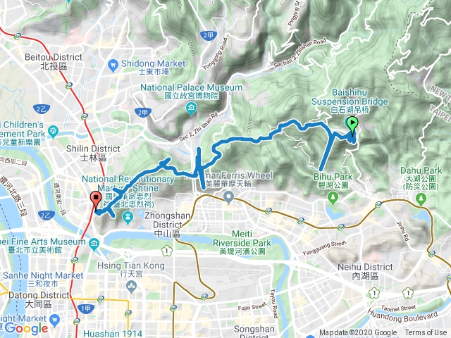 臺北大縱走：尋寶任務臺北大縱走第五段：劍潭支線202001141616