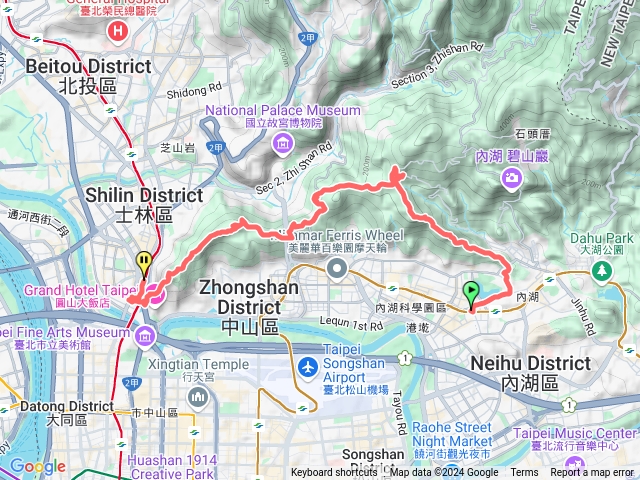 臺北大縱走5: 碧湖山-金面山-剪刀石山-文間山-劍潭山預覽圖