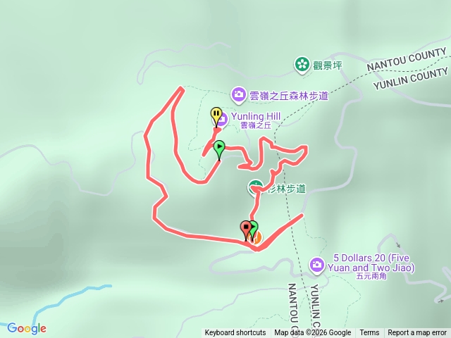 杉林步道接雲嶺之丘