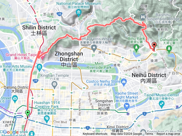 2024臺北大縱走臺北大縱走第五段：捷運劍潭站至碧山巖（劍潭支線）202403131437