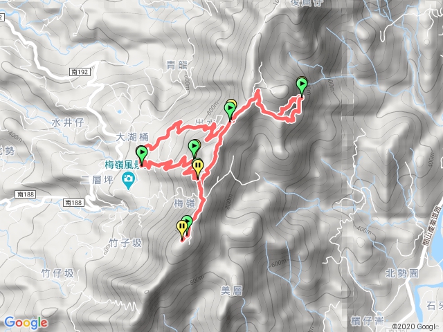 台南梅峰谷道+獵鷹尖+竹仔尖山