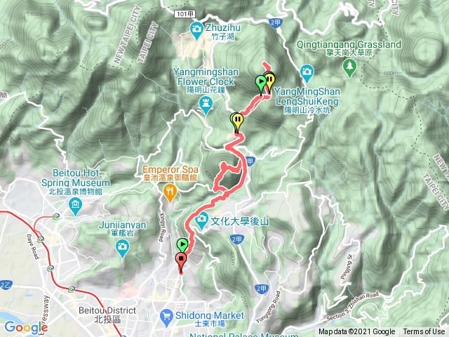 天母古道上紗帽山接苗圃上七星山下天母古道