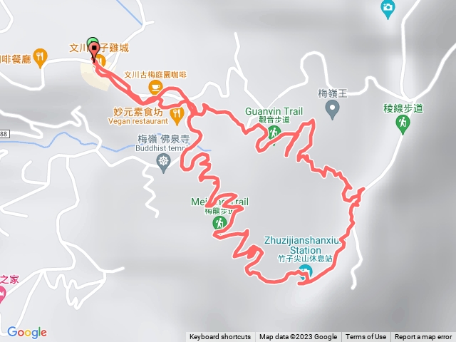 230312-小百岳#067竹子尖山。美美兔曾經路過卻錯過。階梯陡上稜線O型環走一圈。