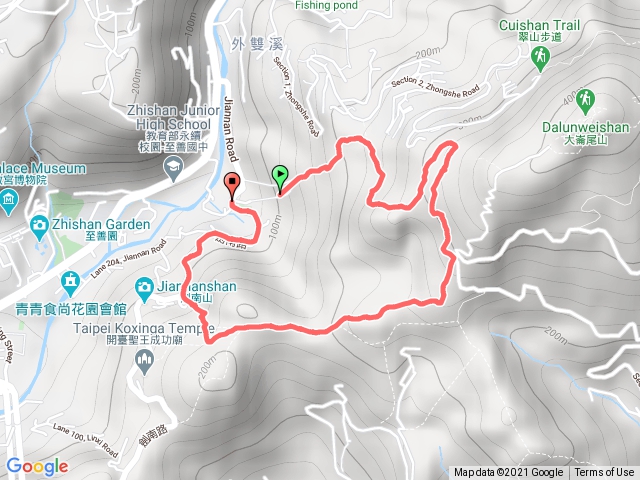 燕溪古道, 大崙山園明寺登山口