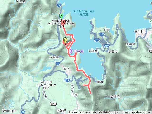 日月潭向山，頭社山