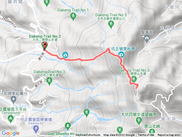 大坑2號步道經黑松亭登頭嵙山（原路往返）
