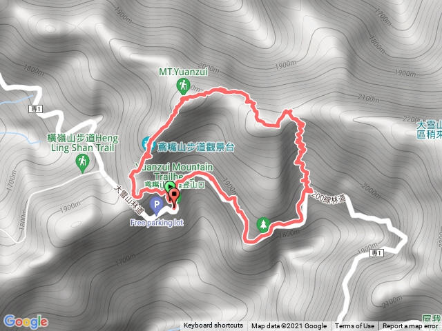 鳶嘴山o型-27k登山口-29k撤退