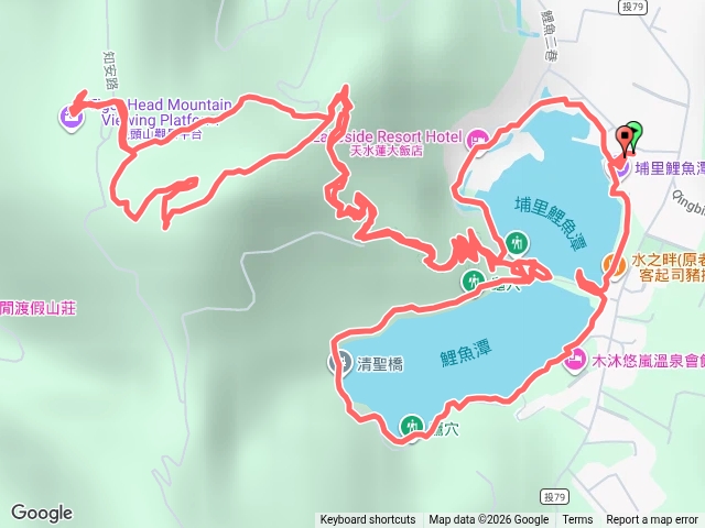 埔里逍遙行環鯉魚潭梨頭尖山O型預覽圖