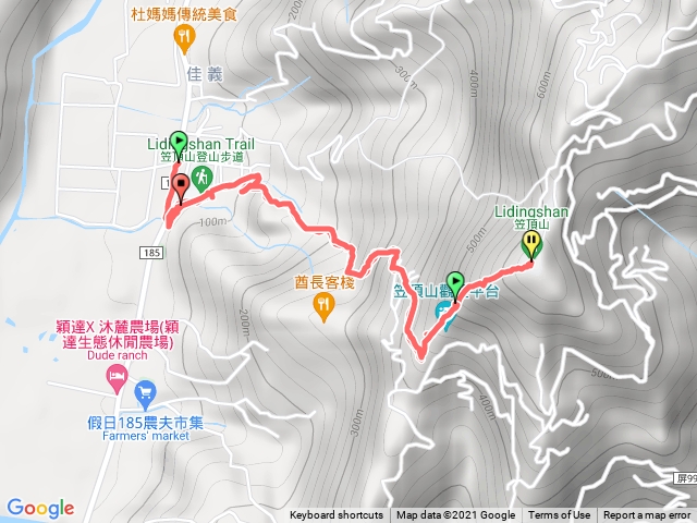 笠頂山登山步道第3登山口進出