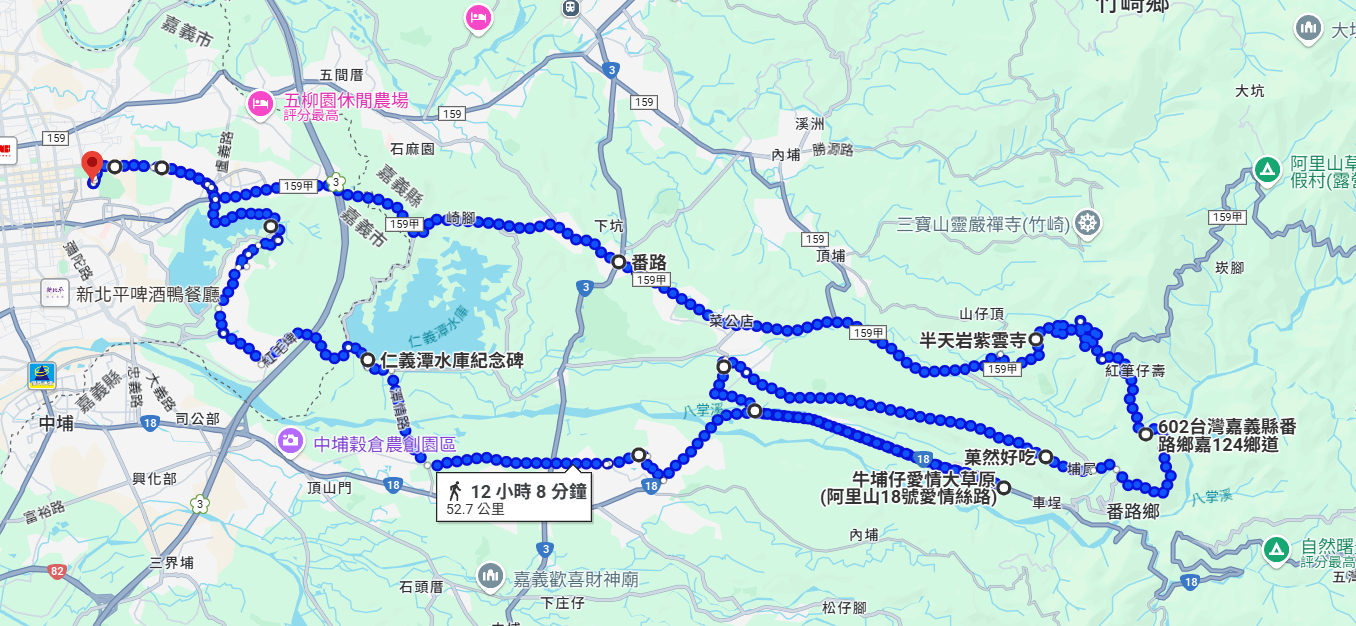 樂活報名網 - 雙潭騎跡〜單車嘉義+1-挑戰組(53K)路線