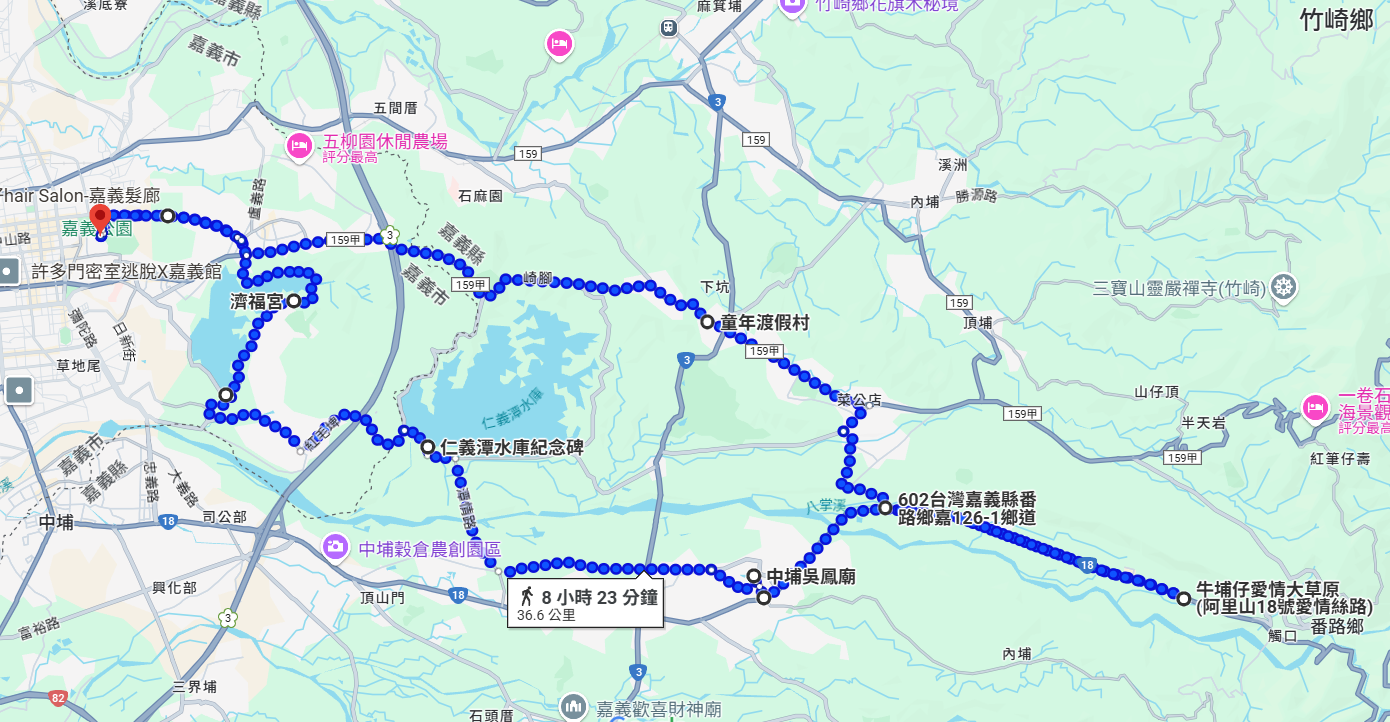 樂活報名網 - 雙潭騎跡〜單車嘉義+1-休閒組(37K)路線
