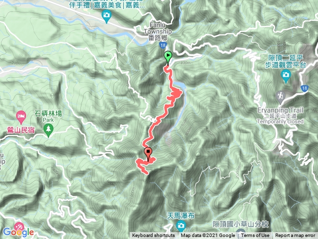 嘉義縣中埔鄉最高峰頭凍山