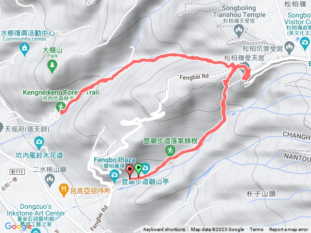 松柏嶺登廟步道+坑內坑步道來回運動