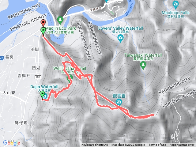 大津瀑布-尾寮山