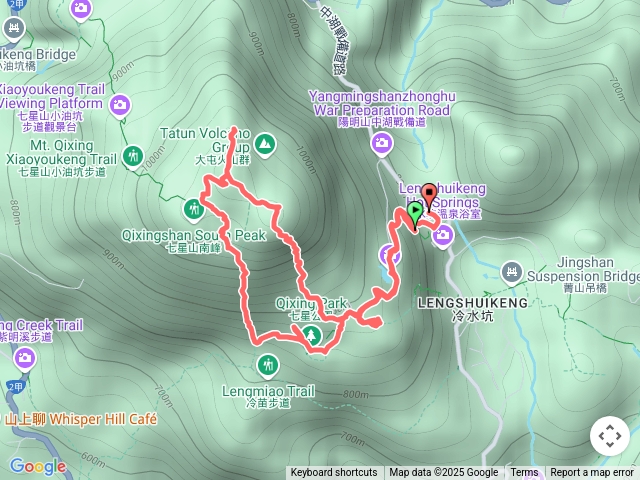 七星山主峰、東峰、北峰、凱達格蘭山、夢幻湖
