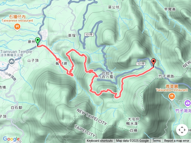 楓樹湖古道到二子坪