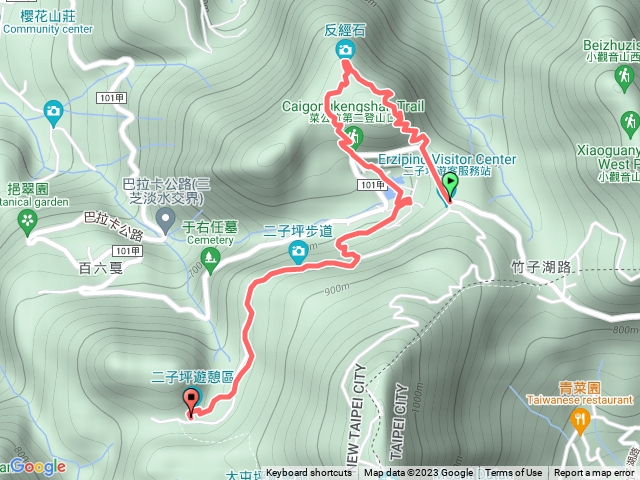 二子坪遊客服務站—菜公坑山—二子坪遊憩區路徑GPX電子檔