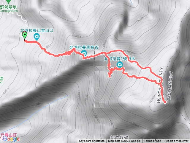 內鳥嘴山、北得拉曼步道