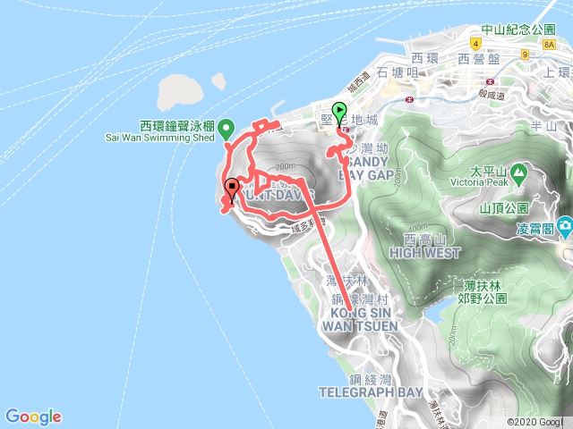 魔星嶺(炮台)，西環泳棚，銀禧炮台，日落觀瀾亭