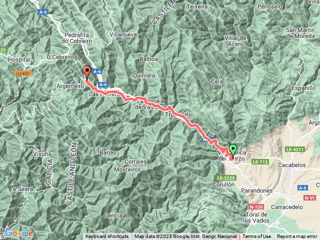 法國之路 D26 Villafranca del Bierzo -  La Faba