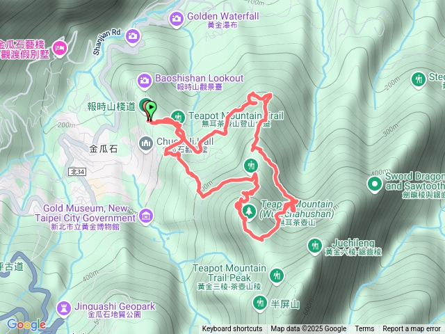 黃金二稜----廢煙道煙囪山哈巴狗岩牛伏礦體茶壺山