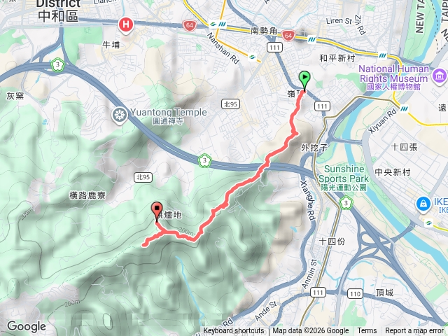 外挖子➡️南勢角山➡️福德宮