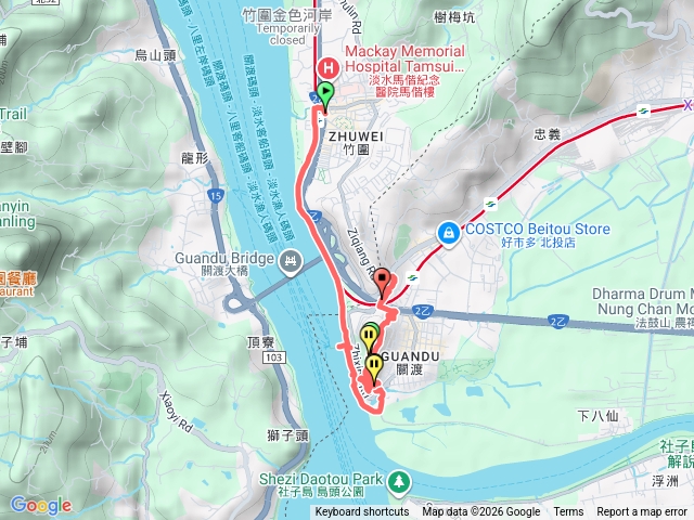 20260101竹圍捷運站　關渡宮 後山公園 磅空頂綠地  教善坊