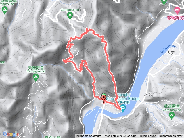 千兩山南峰-千兩山-千兩山北峰-千兩山西南峰 O型