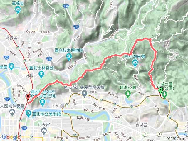 20191228 大溝溪親水步道, 龍船岩, 開眼山, 白石湖山, 碧山, 大崙頭尾山, 文間山, 劍潭山