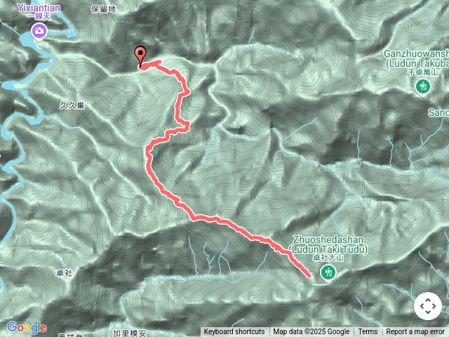 卓社大山（武界林道6k)栗栖溪登山口往返