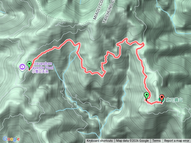 北三錐山單程預覽圖