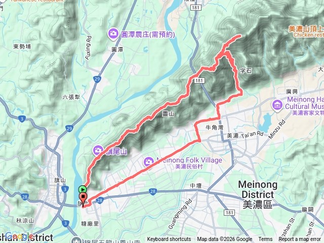 高雄旗山-美濃 旗月縱走預覽圖