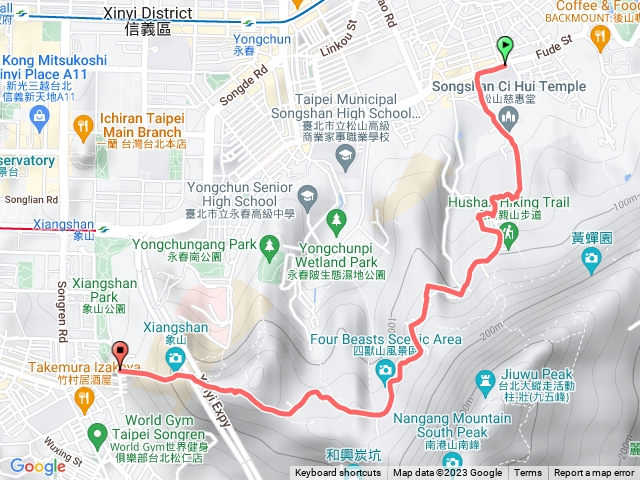 慈惠堂至象山登山口