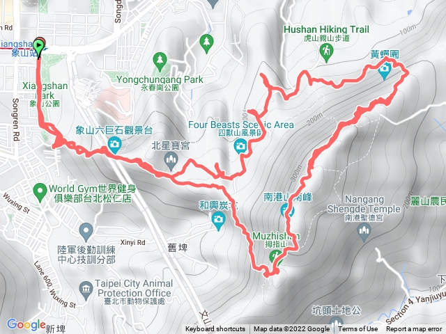 四獸山+拇指山+南港山+九五峰