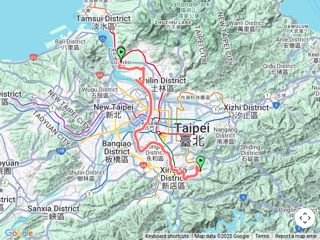 2025臺北大縱走第八段：捷運動物園站至捷運關渡站[河濱自行車道]