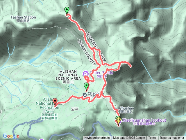 大塔山往對高岳往小笠原山
