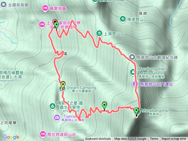 馬那邦山小o上湖登山口預覽圖